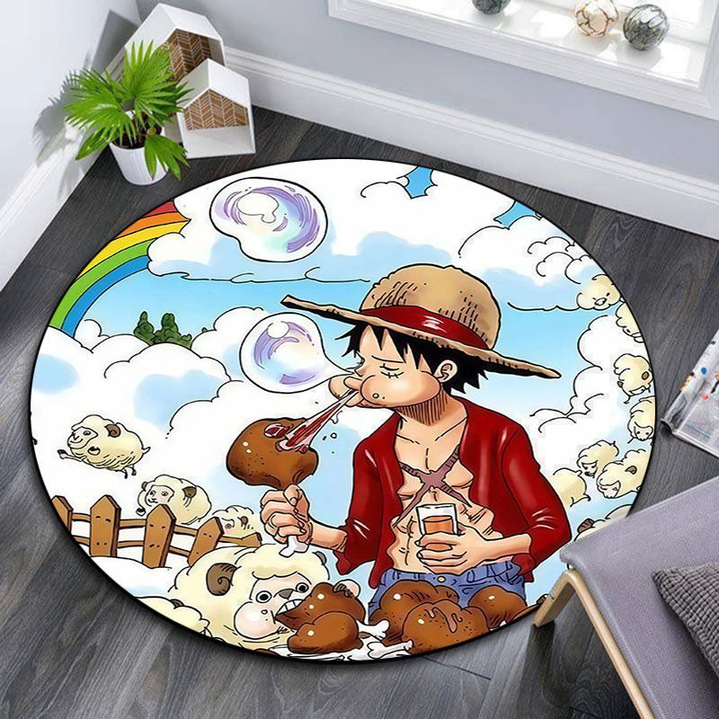 One Piece,Round Area Rug,Carpet Rug for Living Room Bedroom Sofa Playroom Decor,Non-slip Floor Mat