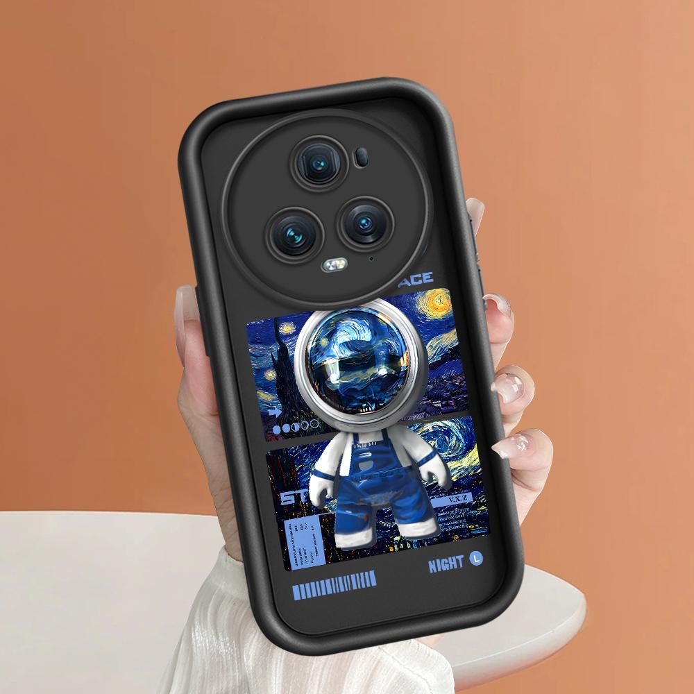 Soft Silicone Square Ladder Printing Pattern Phone Casing Full Cover Camera Shockproof Protection Rubber Case for Huawei Honor