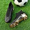 New electroplated gold-soled high-top spike football shoes, competition training shoes, indoor and outdoor sports shoes