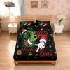 3pcs Merry Christmas 67 Element Black Printed Coreless Bed Sheet Set Multi Size Soft Bed Cover Bedroom Bedding Decoration