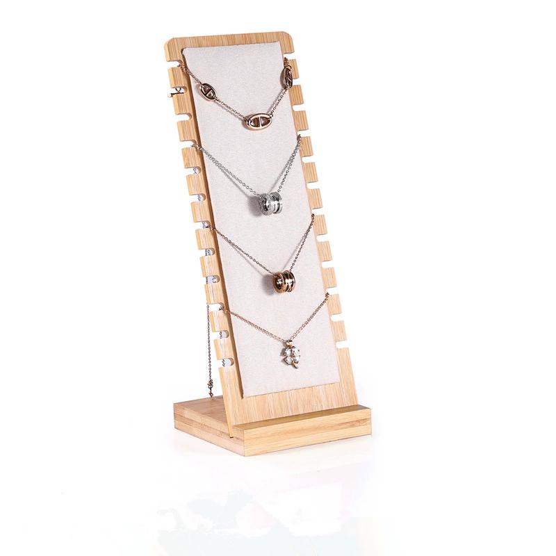 Bamboo And Wood Necklace Display Frame Pendant Jewelry Storage Display Frame Jewelry Necklace Pendant Display Shooting Props