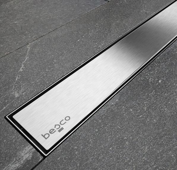 VIRGO DUO 80 chrome linear drain Besco drainage