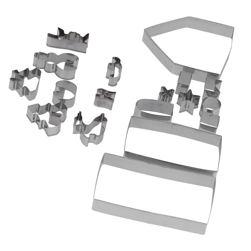 18 szt./zestaw Wykrawacze do ciastek ze stali nierdzewnej Foremka do ciastek Foremka do domku z piernika Narzędzie do pieczenia DIY
