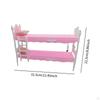 Dollhouse Bunk Bed Doll Set Miniature Pretend Play Toy for Kids
