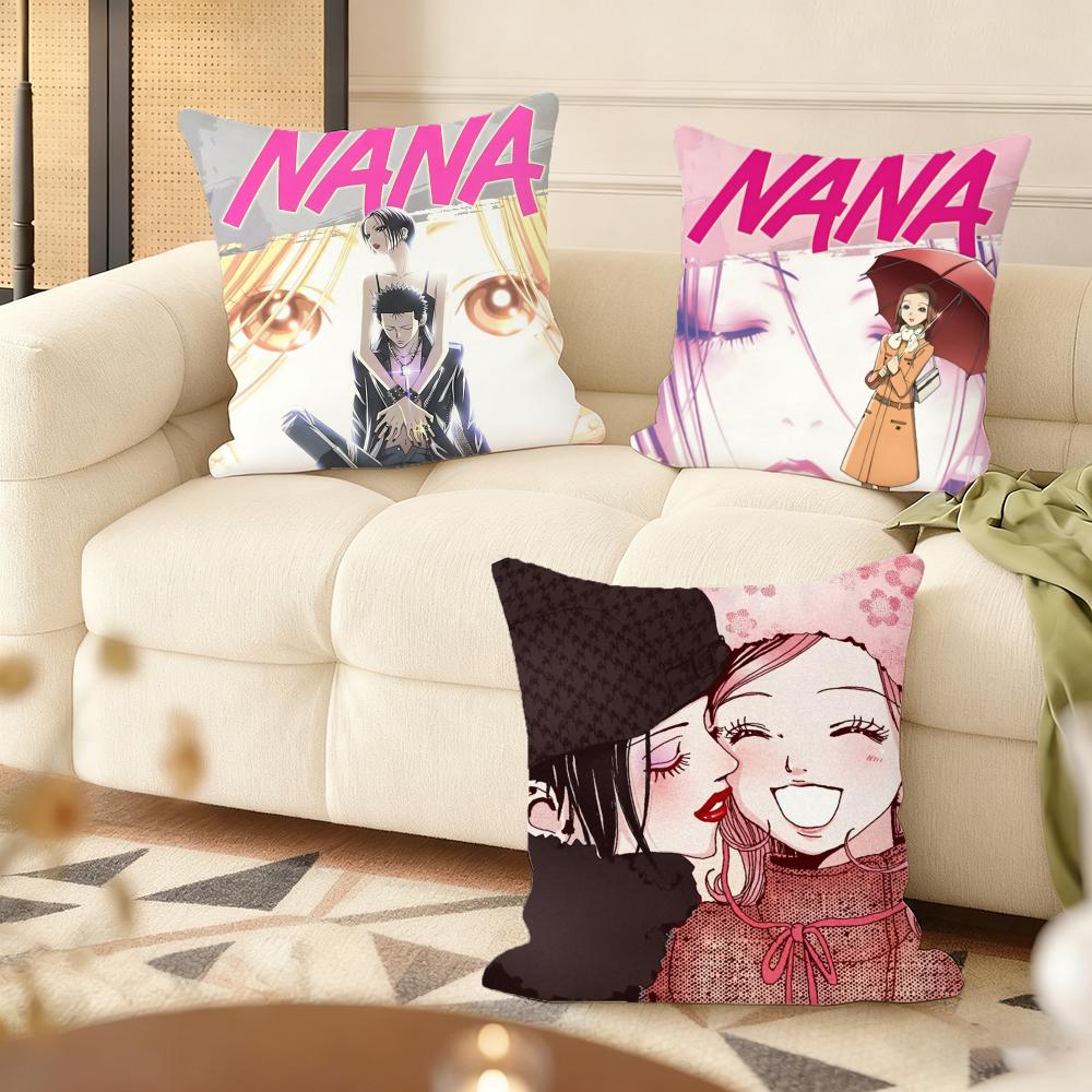 Arrival N-Nana Anime Cushion Cover Soft Plush Double-Sided Printed Sofa Pillow Cushion Cover | Cozy All-Season Decor Gift