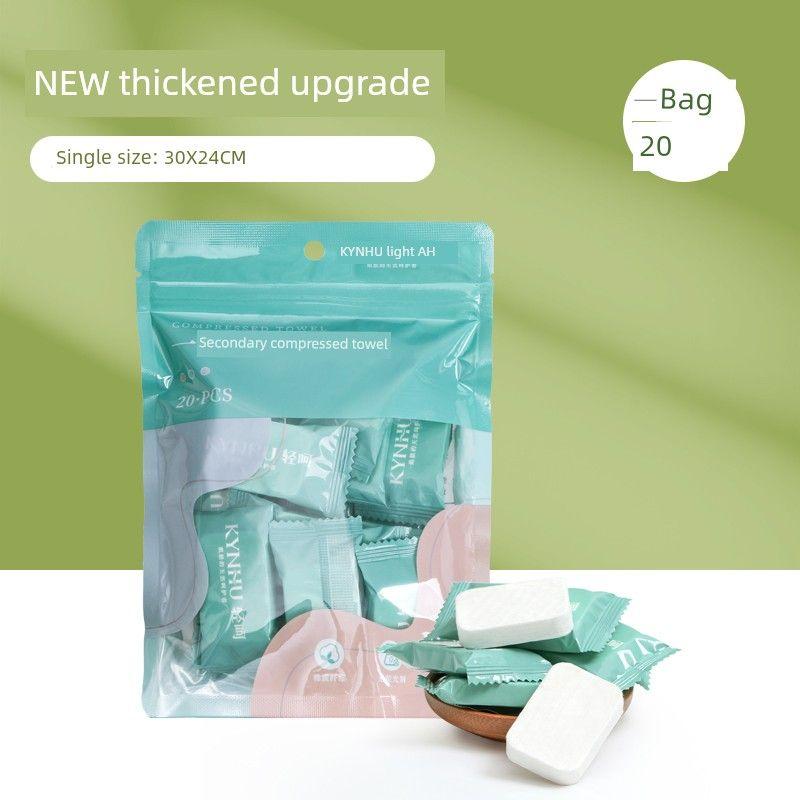 KYNHU Extra Large Travel Pack Facial Cleansing Compressed Towel 24*30cm Compressed Towel [20 Pieces]