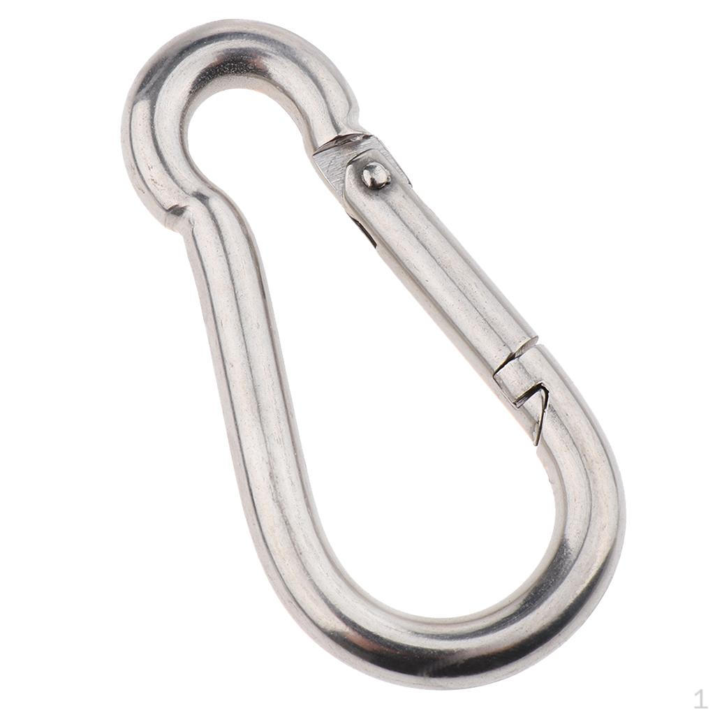 304 Stainless Steel Keychain Carabiner Clip for Kayak Fishing Dog Leash