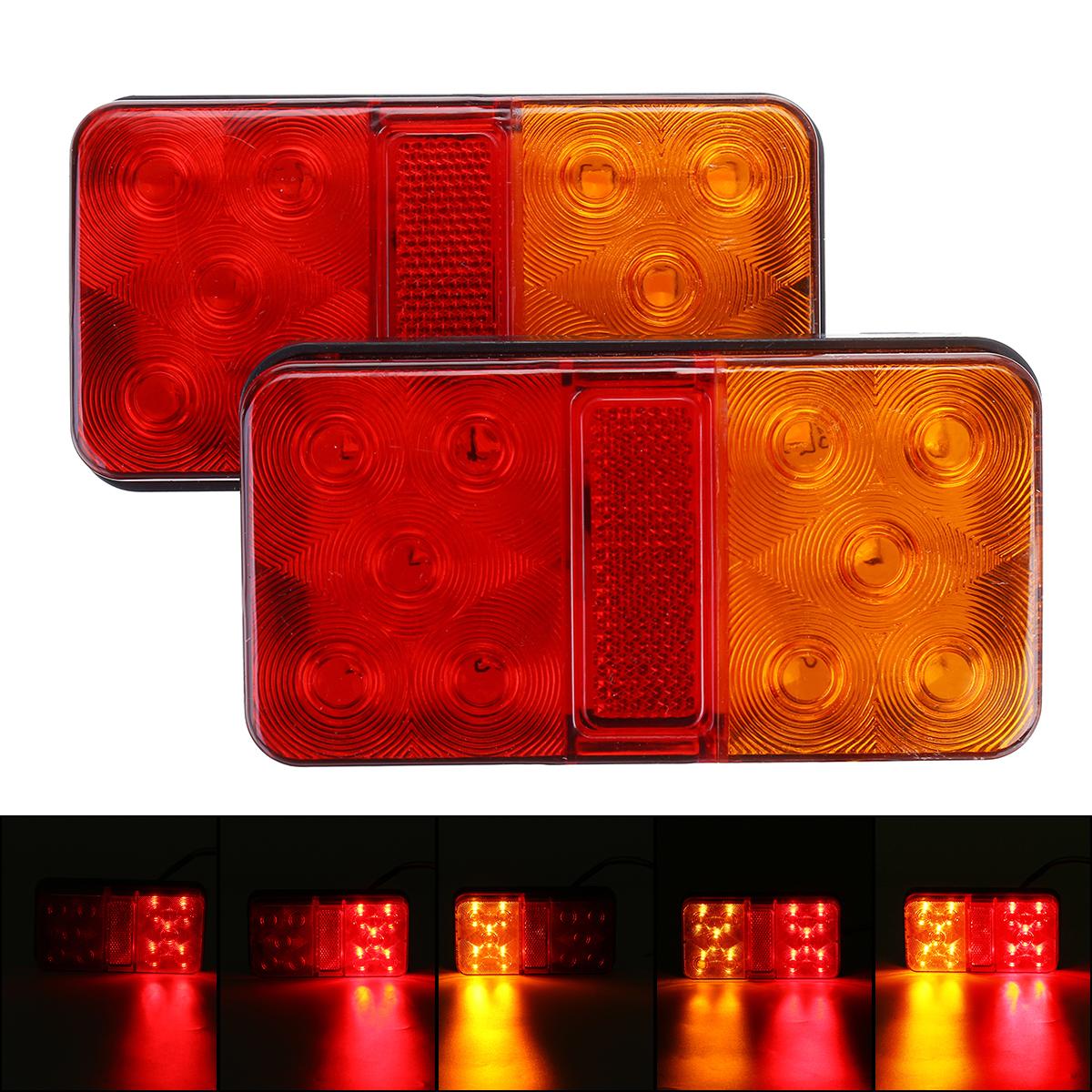 

2X 10LED задний стоп-индикатор водонепроницаемый прочный задний фонарь грузовик-фургон
