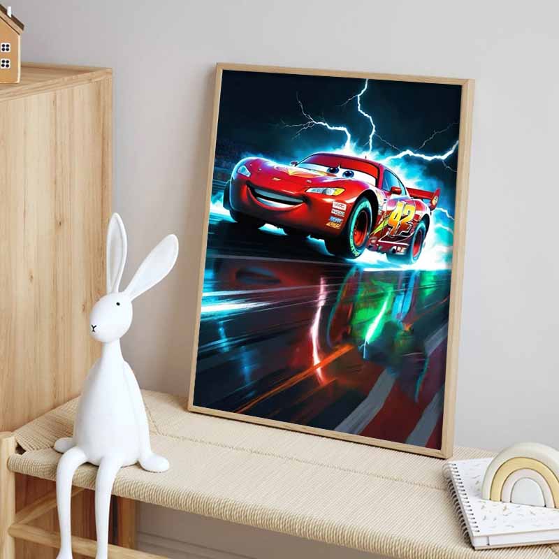Disney Diamond Painting Lightning McQueen Mosaic Embroidery Image Creation Diamond Painting Cross Stitch Home Decoration 5D DIY