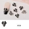 10Pcs-Cross Series 3D Nail Art Charms,Metal Punk-Chrome Hearts Nail Art Jewels Decals for Fingernail Toenail Decorations