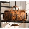 Monogrammed Leather Duffle Bag On Wheels | Genuine Leather Weekender Bag | Leather Holdall | Overnight Bag Men | Gifts For Him