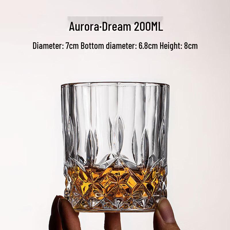 Jun Seventeen LK Embossed Whiskey & Liquor Glasses 200ML (Set of 2)