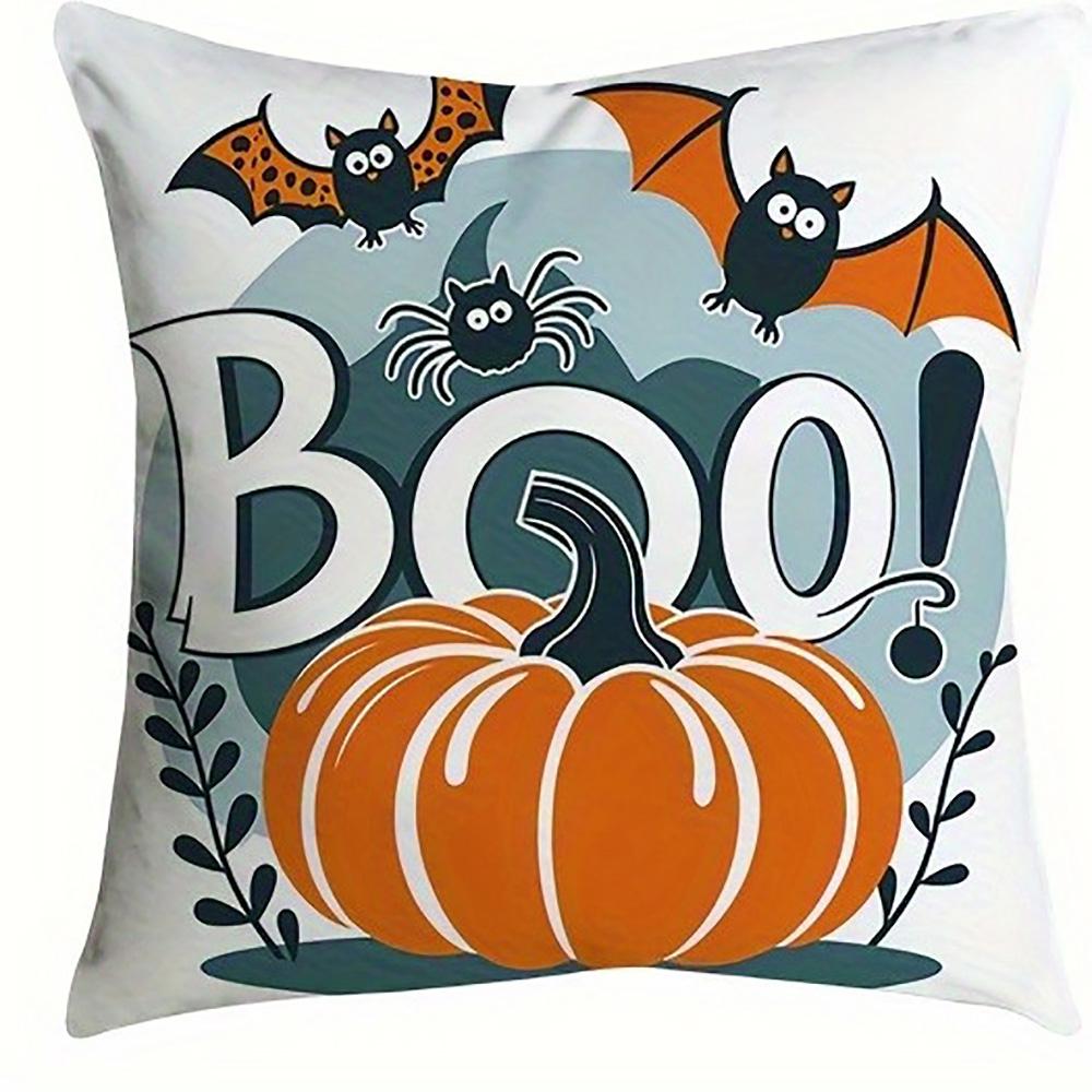 Pumpkin Truck for Halloween DecorSuitable for Living Room Bedroom Sofa Decorative Cushion Cover Pillow Cover