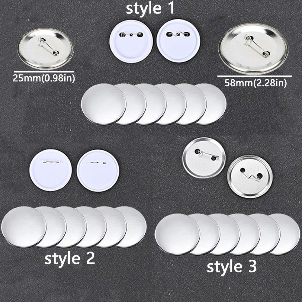 100pcs DIY Art Crafts Metal Brooch Clasps Blank Pin Disk Pad Round Pin Badge  Brooches Jewelry