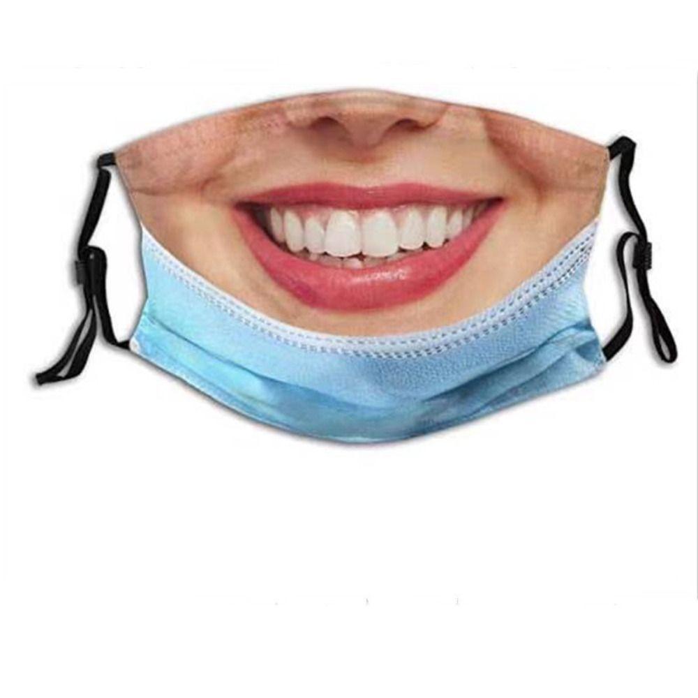 Personality Funny Printed Mask Facial Expression Party Cosplay Mask Winter Outdoor