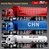 Alloy Simulation Semi-Trailer Tractor Toy Truck Model