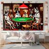 Dogs Playing Poker Tapestry - Classic and Humorous Design with Six Dogs At a Poker Table for Home Decor, Perfect for Any Room