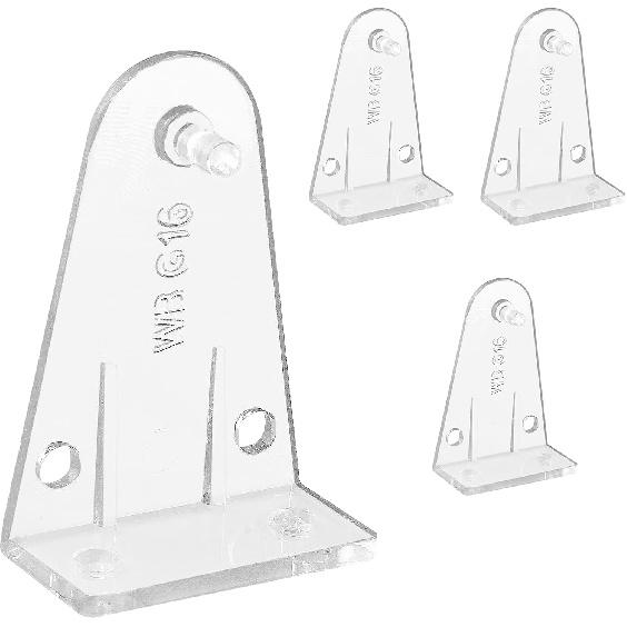Waziaqoc 10PCS Hold Down Brackets for Mini Clear Plastic Blinds Bottom Rail Hold Clips for 1 Inch Blinds Shades