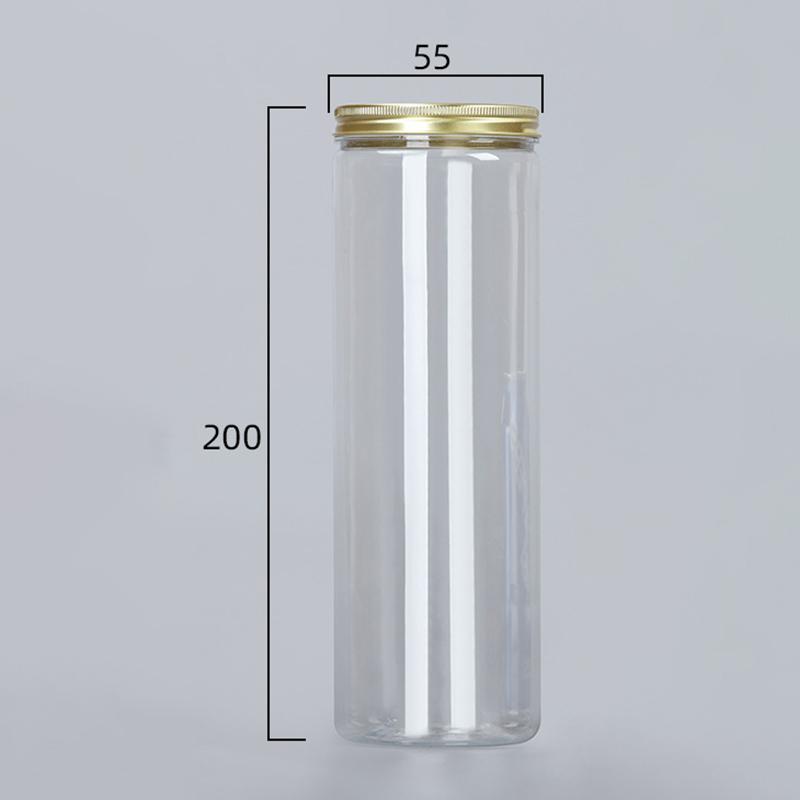 Transparentes Plastikglas in 15 Größen mit rosa Aluminiumdeckel, leerer Kosmetikbehälter für Gesichtscreme, goldene Reisebox mit nachfüllbaren Flaschen