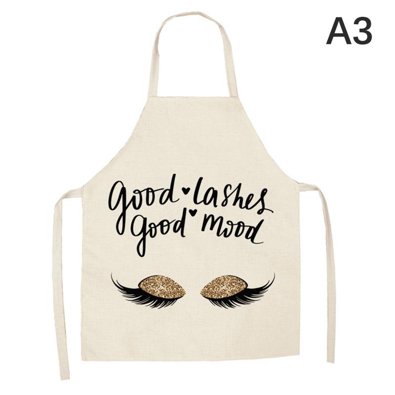 1PC Bronzing Eyelash Pattern Apron Eyelash Extension Tools Cotton Grafted False Eyelash Apron Cleaning Kitchen Apron Bib