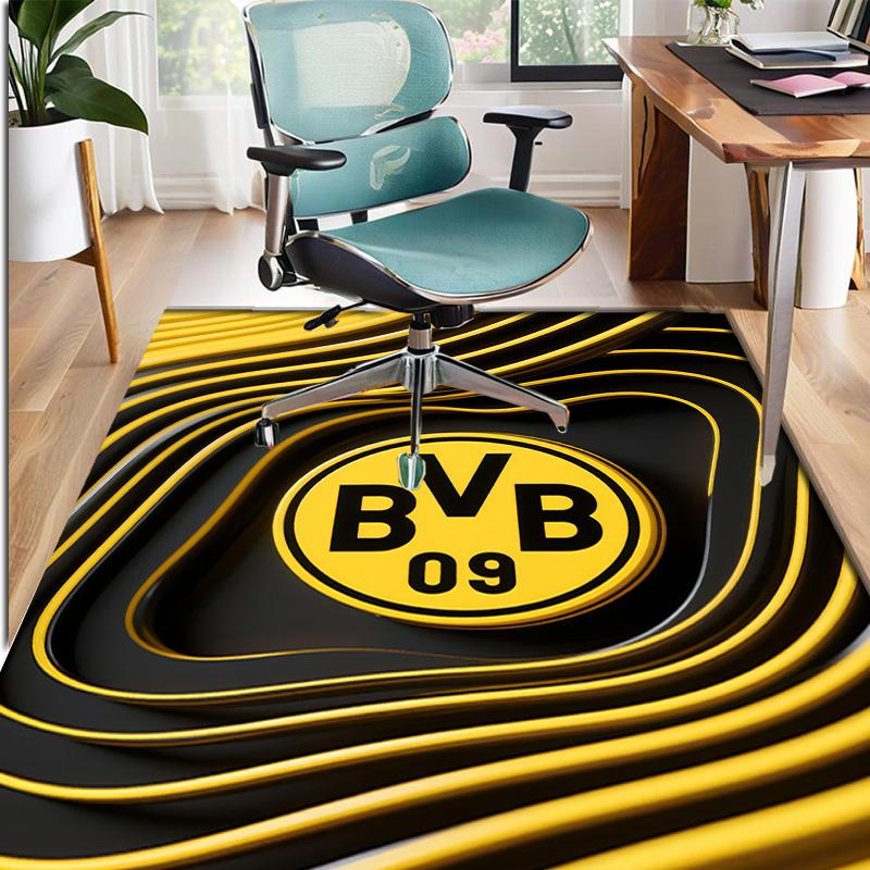 Borussia Dortmund Pattern Rug, Indoor/Outdoor Mat, for Picnic, Gameroom, Bedroom, Office, Living Room, Home Decor Carpet, Birthday Gift
