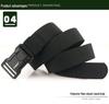 Men's Tactical Quick Release Stretch Belt with Aluminum Buckle for Outdoor and Casual Wear