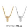 MamacitaSlay Classic 316L Stainless Steel Letter Necklace Waterproof 18K Gold Plated Jewelry Women's Elegant Neck Jewelry Gift