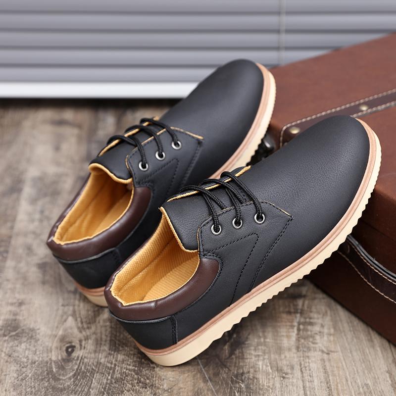 

Мужская повседневная кожаная обувь Four Seasons, нескользящие износостойкие мужские лоферы 42 чёрный