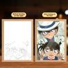 22cm/8.66in Detective Conan Cartoon Light Painting Anime Peripherals Night Lamp Bedroom Table Top Decorative Collectible Crafts