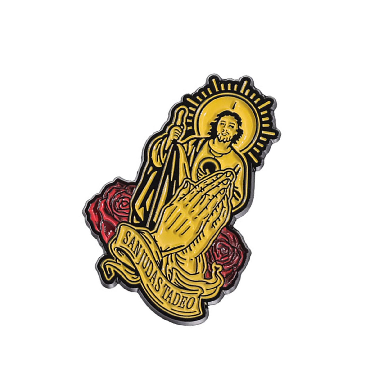 

Enamel Brooch Pin Alloy Lapel Badge Stylish Breastpin Clothing Accessories for Religious Event and Fashion Enthusiasts T5