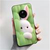 Phone Case For Nokia 125 HMD 110 4G 2024 Casing Luxury Cute Love Rabbit Funny Cartoon Black Matte Soft Silicone Shockproof Cover
