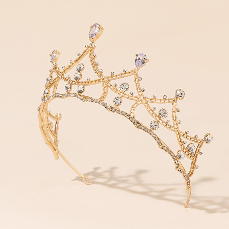 Zircon Alloy Headband Crown Bridal Jewelry Headband Birthday Crown Girls Headwear Children's Crown