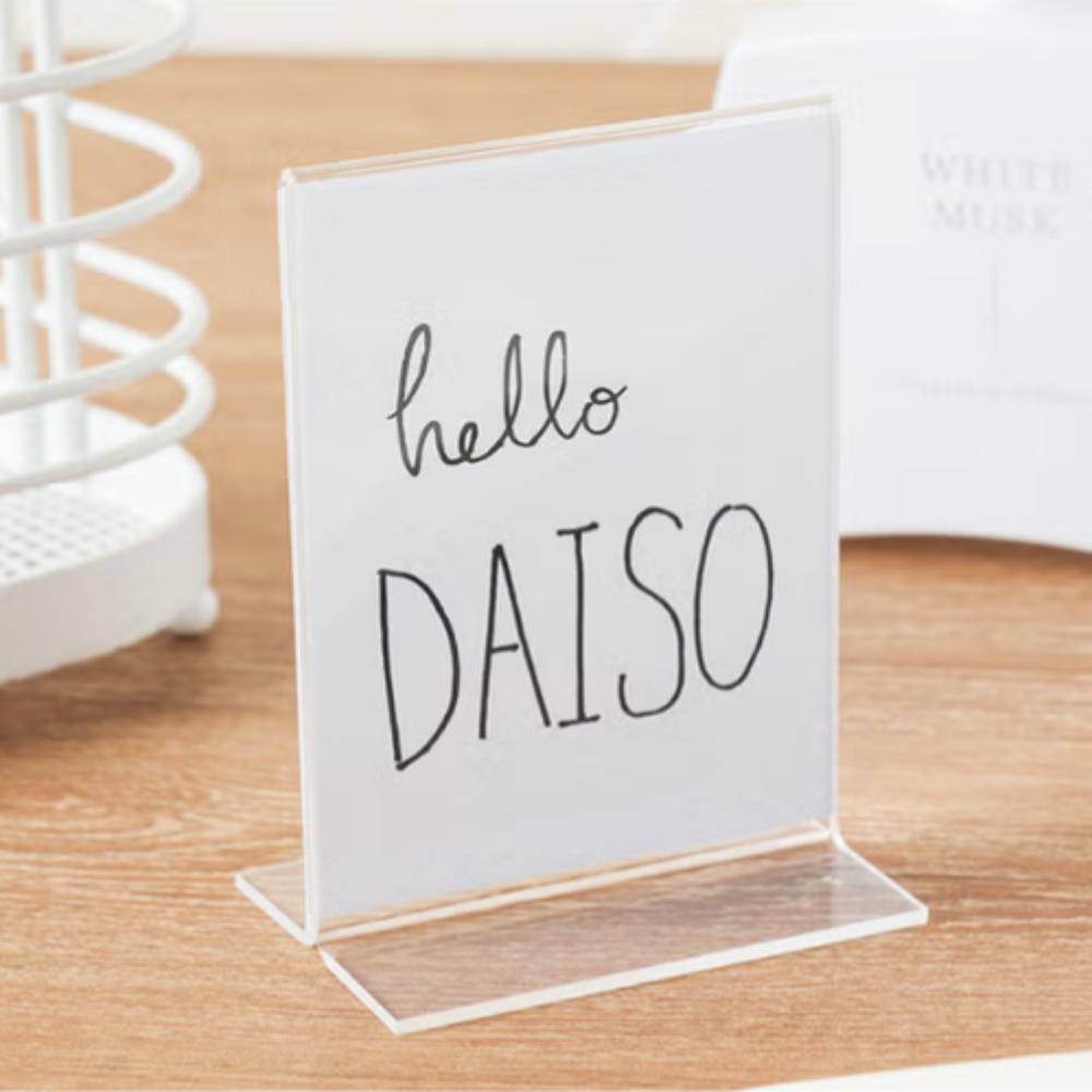 Supporto verticale trasparente a T per carte 7 X 9,7 cm