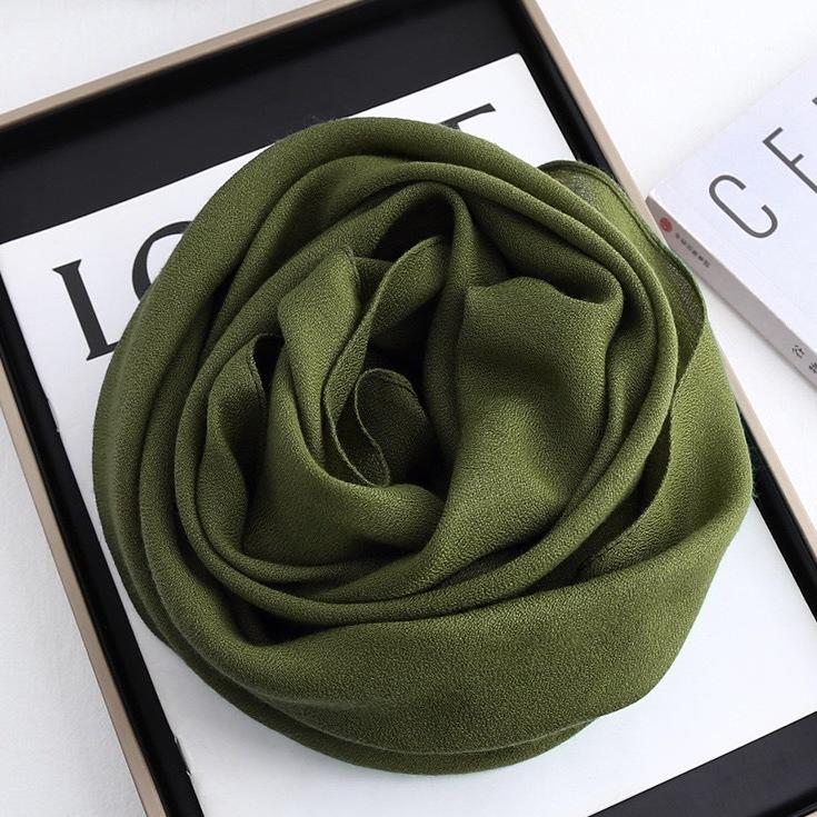 Solid color 91 cotton and linen scarf shawl summer fashion high-end atmosphere breathable headscarf sun protection hot sale women