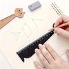 4Pcs 15cm Scale Ruler Creative Cartoon Ruler Cat Wooden Ruler Student Stationery Straight Ruler Office School Supplies