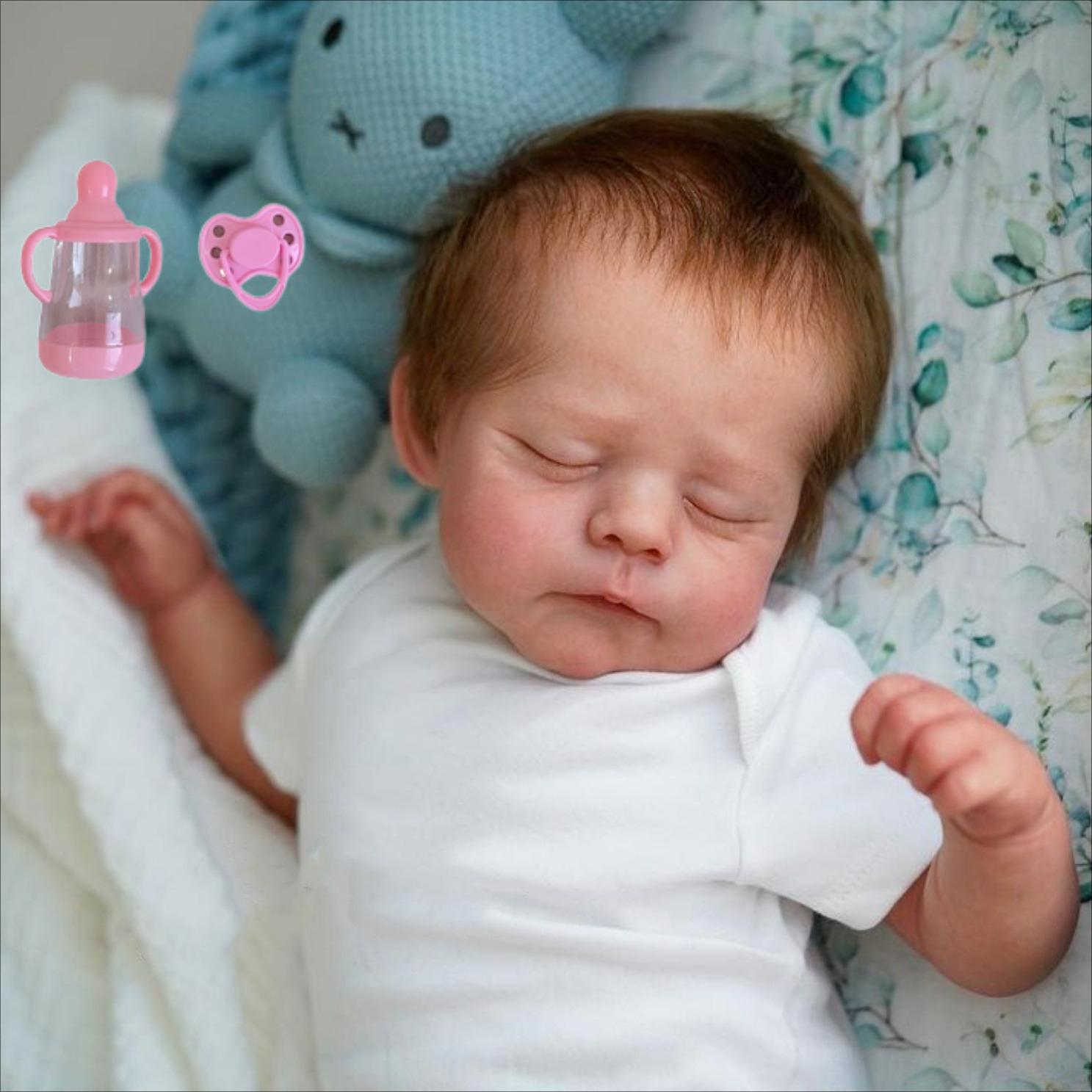 

BZDOLL 20 Inch 50 CM Reborn Baby Doll Toy For Girl Vinyl Limbs and Cloth Body Asleep Babies Doll Handmade Fashion Birthday Gift Collectible 50cm/20inch