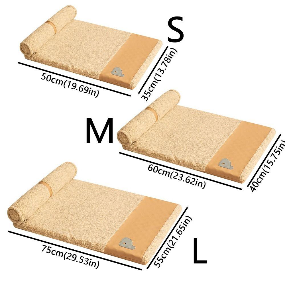 Removable Dog Sleeping Mat Neck Protection Pet Dog House Practical Dog Plush Bed  Crate