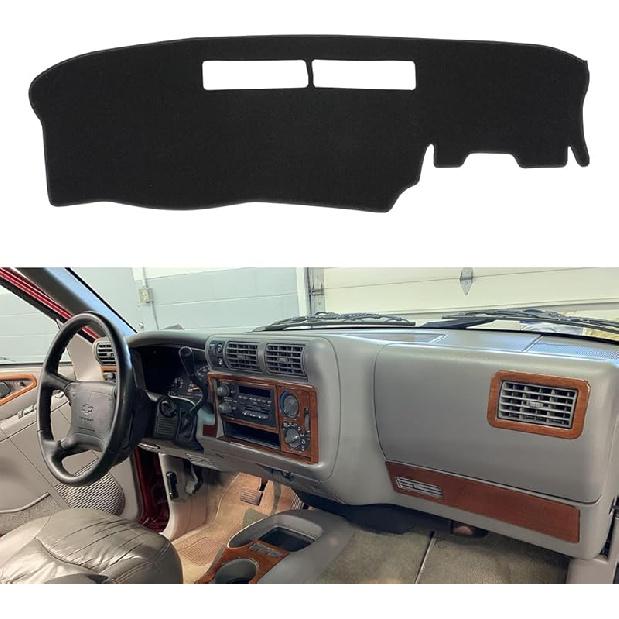 Dash Cover Mat Fit For 1994-1997 Chevrolet Chevy S10 Blazer/GMC Jimmy Sonoma/96-97 Olds Oldsmobile Bravada,Dashboard Cover Pad Carpet (94-97 Beige)