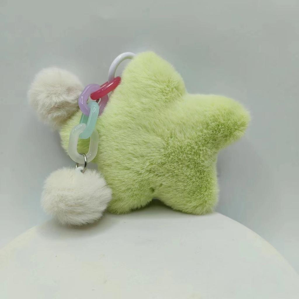 Kreskówka Anime Gwiazda Pluszowy Brelok Wisiorek Mały Prezent Kulka do Włosów Gwiazda Jesień Zima Damska Torba Mały Wisiorek Ozdoba Samochodowa