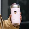 Tyeso 550ML 304 Stainless Insulated Mug Matte Minimalist Tumbler with Straw Leakproof Coffee Cup for Ice Drink Hot Beverage Vacuum with Coffee Sticker