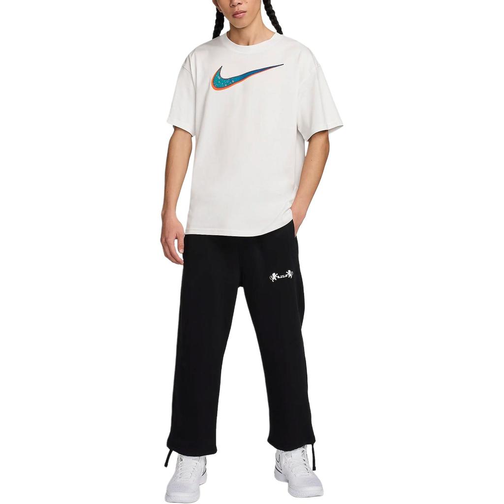 Nike T Shirts Men's White Crew Neck Moderate Straight Fit FV8407-121
