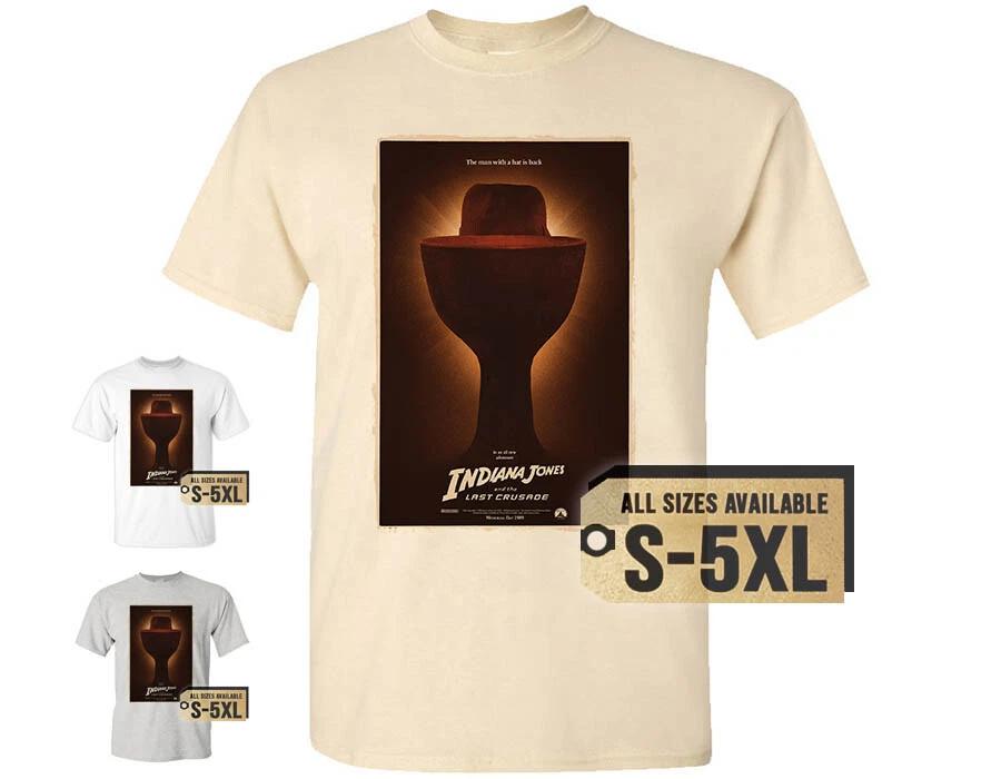 

Indiana Jones and the Last Crusade V8 Movie T SHIRT White Natural Shirt S - 5XL M