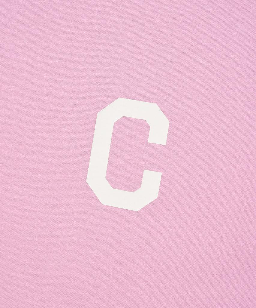 COVERNAT WOMAN Crop C Logo Over T-Shirt Pink