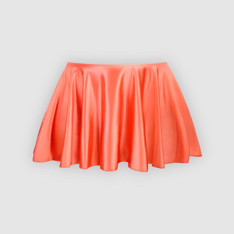 

Глянцевая шелковистая юбка для балета с закрытыми бедрами и гимнастический костюм XXL