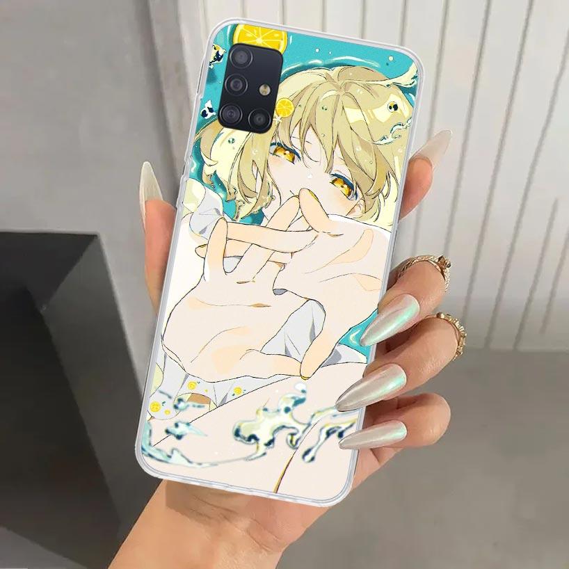 Cute Anime Girl INS Phone Case for Samsung Galaxy A52 A32 A22 A12 A02S A50S A30S A10S Note 20 Ultra 10 Plus S10 A31 A20 A71 A72