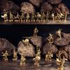 Vintage Brass Spartan Warrior Statue Twelve Types of Rome Soldier Models Figurine Game Props Desktop Ornaments Home Craft Decor