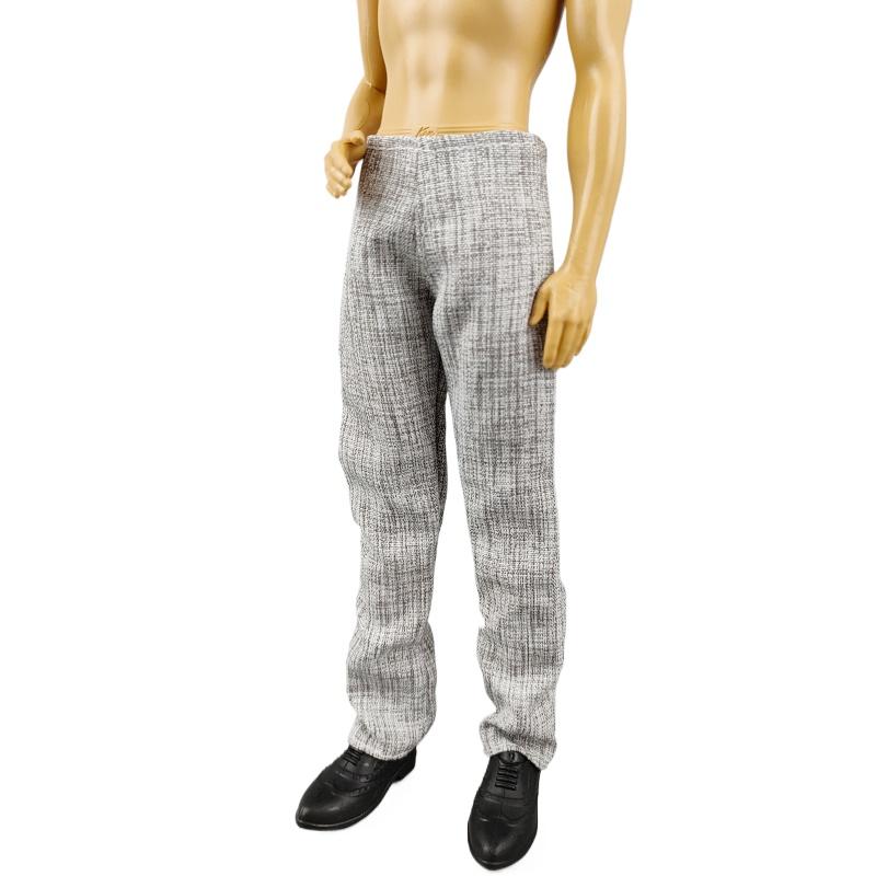 Pantaloni gri lucrați manual pentru păpușa Ken Boy, pantaloni pentru iubitul lui Barbie, Ken Prince, păpuși masculine, accesorii, haine pentru păpuși 1/6, jucărie