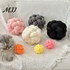 Stylish Creative Throw Pillow Knot Ball Pillow, Round Ball, Soft Knotted Cozy Support for Reading Decorative Cushion Sofa Couch, Modern Bedroom Living