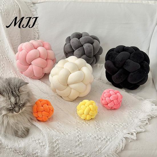 Stylish Creative Throw Pillow Knot Ball Pillow, Round Ball, Soft Knotted Cozy Support for Reading Decorative Cushion Sofa Couch, Modern Bedroom Living