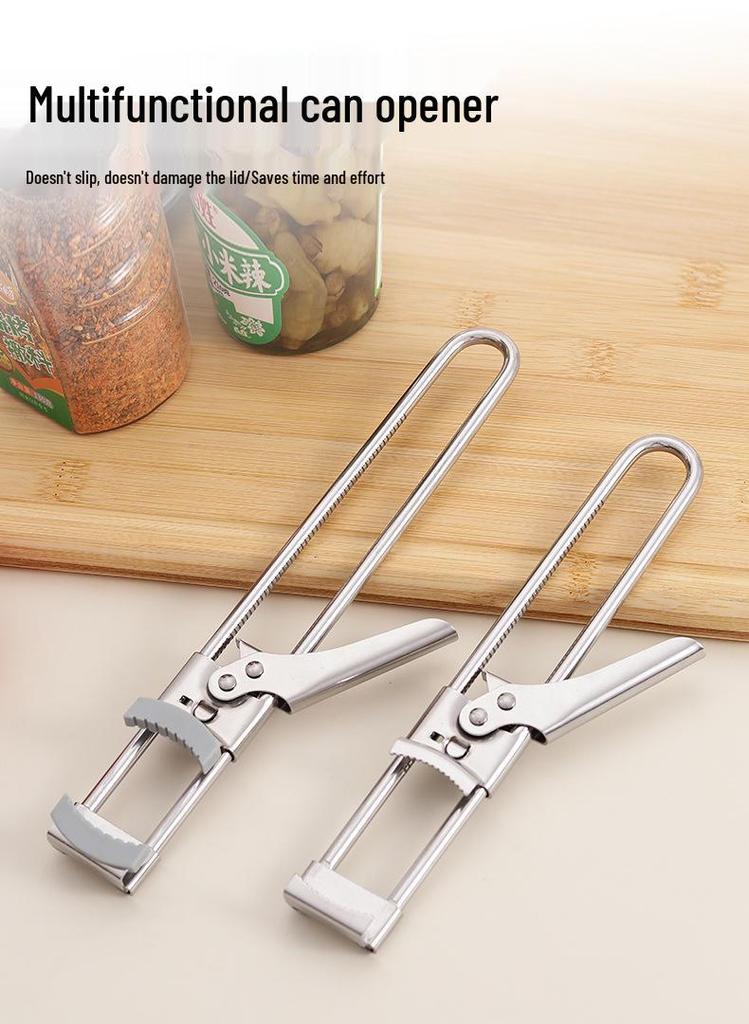 Adjustable Stainless Steel Multifunctional Can Opener - Easy-Use Kitchen Tool